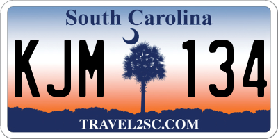 SC license plate KJM134