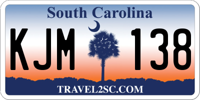 SC license plate KJM138