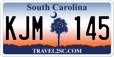 SC license plate KJM145