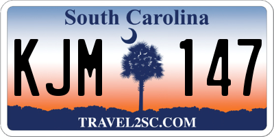 SC license plate KJM147
