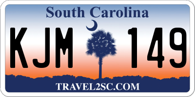 SC license plate KJM149