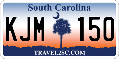 SC license plate KJM150