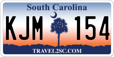 SC license plate KJM154