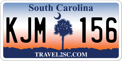 SC license plate KJM156