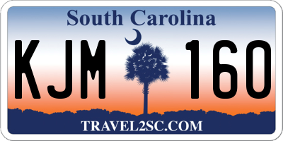 SC license plate KJM160