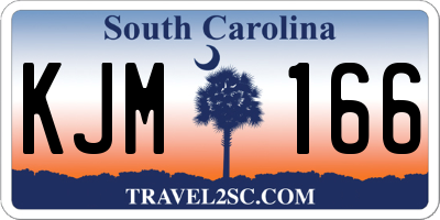 SC license plate KJM166