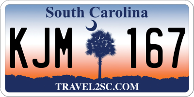 SC license plate KJM167
