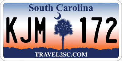 SC license plate KJM172