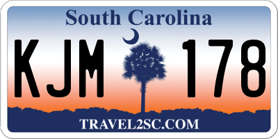 SC license plate KJM178