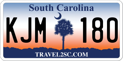 SC license plate KJM180