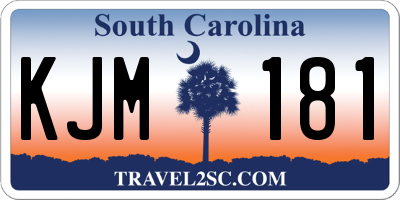 SC license plate KJM181