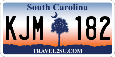 SC license plate KJM182