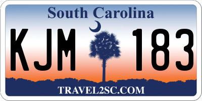 SC license plate KJM183