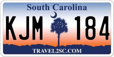 SC license plate KJM184