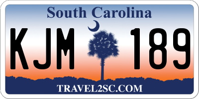 SC license plate KJM189