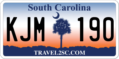 SC license plate KJM190