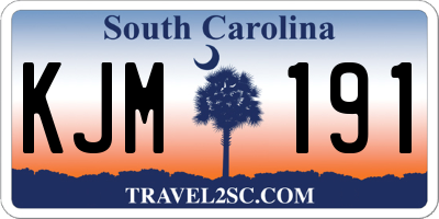 SC license plate KJM191