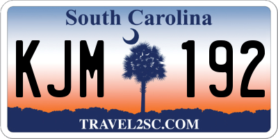 SC license plate KJM192