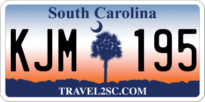 SC license plate KJM195