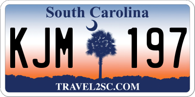 SC license plate KJM197