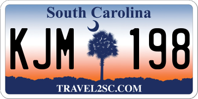 SC license plate KJM198