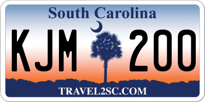 SC license plate KJM200