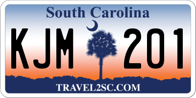 SC license plate KJM201