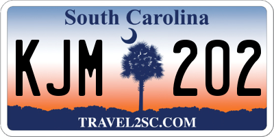 SC license plate KJM202