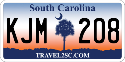 SC license plate KJM208