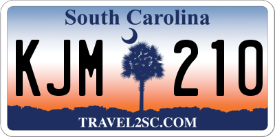 SC license plate KJM210