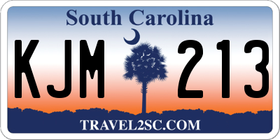 SC license plate KJM213
