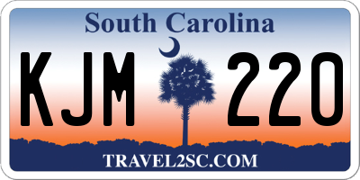 SC license plate KJM220