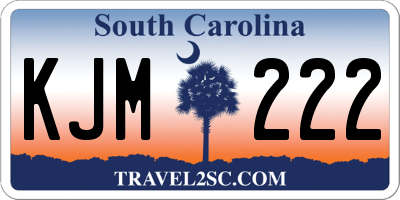 SC license plate KJM222