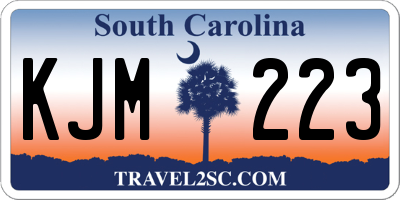 SC license plate KJM223