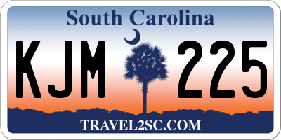 SC license plate KJM225