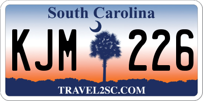 SC license plate KJM226