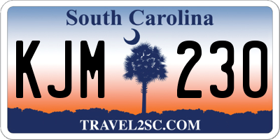 SC license plate KJM230