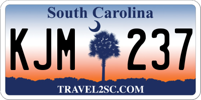 SC license plate KJM237