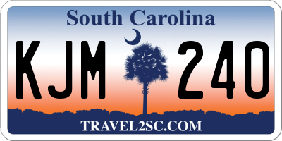 SC license plate KJM240