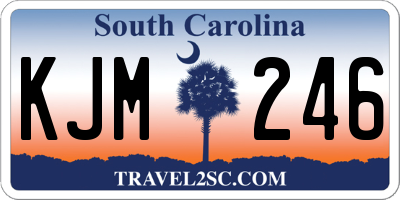 SC license plate KJM246