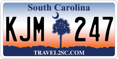 SC license plate KJM247