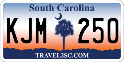 SC license plate KJM250