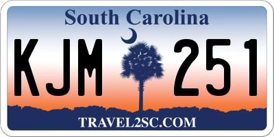 SC license plate KJM251