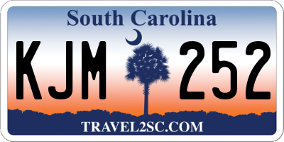SC license plate KJM252