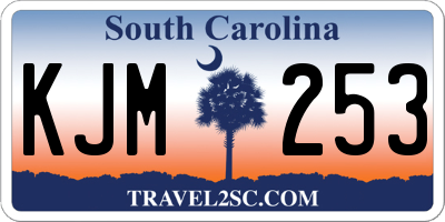 SC license plate KJM253