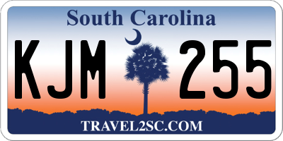 SC license plate KJM255