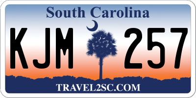SC license plate KJM257