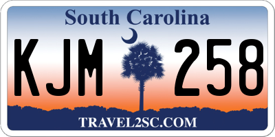 SC license plate KJM258
