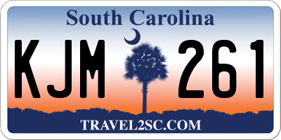 SC license plate KJM261