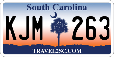 SC license plate KJM263